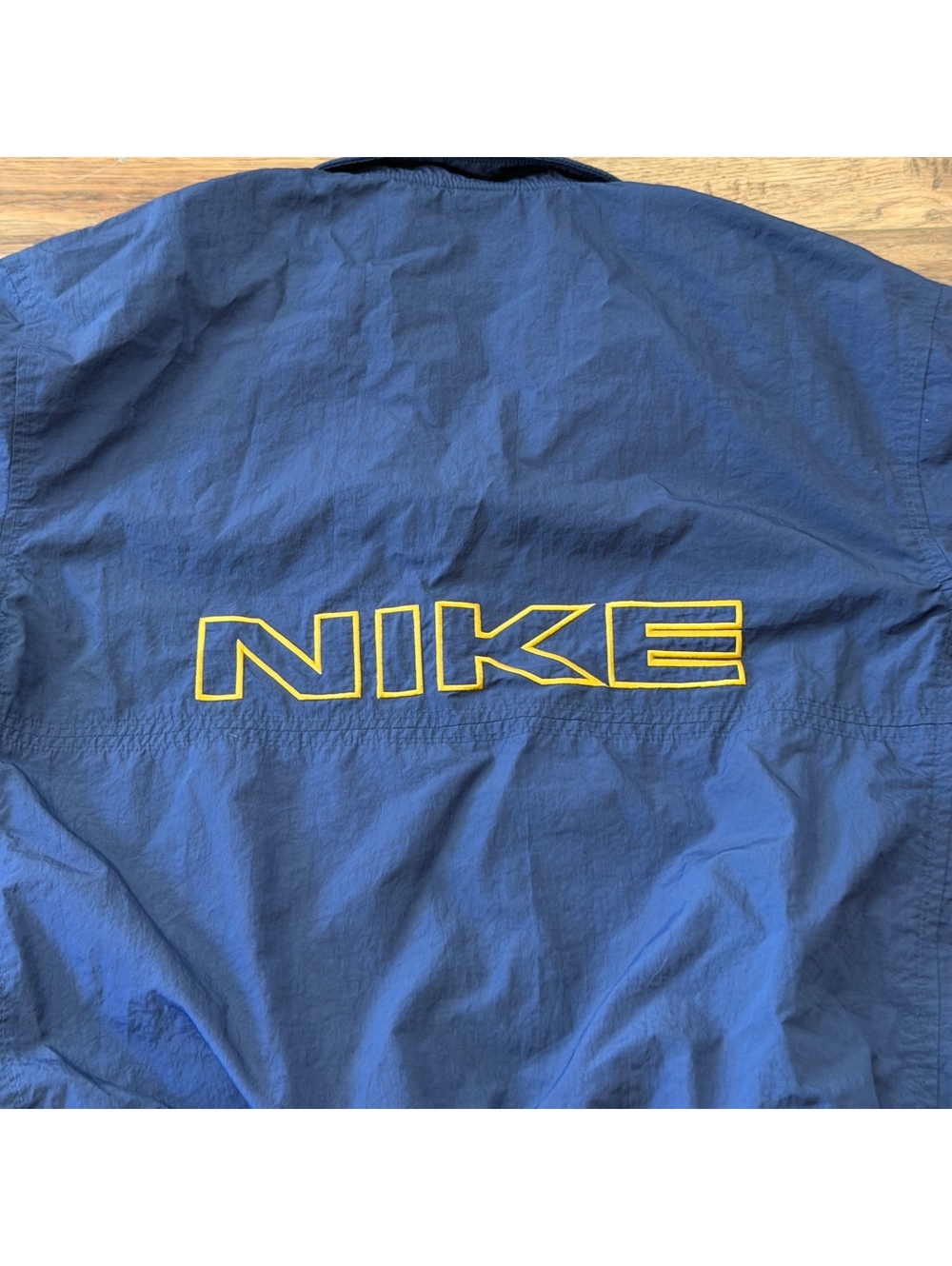 Vtg 90s Nike Spell Out Pullover Windbreaker Jacket L - Picture 5 of 9